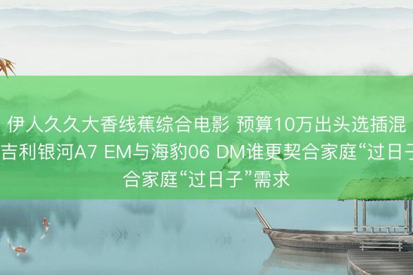 伊人久久大香线蕉综合电影 预算10万出头选插混家轿？吉利银河A7 EM与海豹06 DM谁更契合家庭“过日子”需求