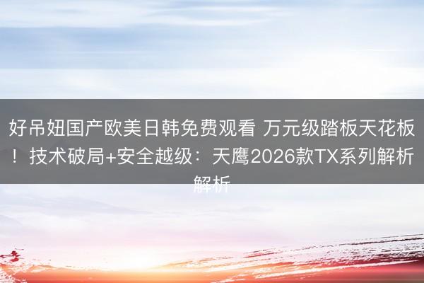 好吊妞国产欧美日韩免费观看 万元级踏板天花板！技术破局+安全越级：天鹰2026款TX系列解析