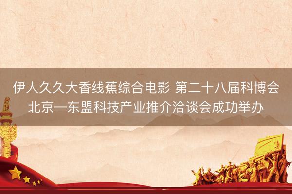 伊人久久大香线蕉综合电影 第二十八届科博会北京—东盟科技产业推介洽谈会成功举办