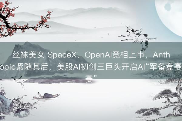 丝袜美女 SpaceX、OpenAI竞相上市，Anthropic紧随其后，美股AI初创三巨头开启AI“军备竞赛”
