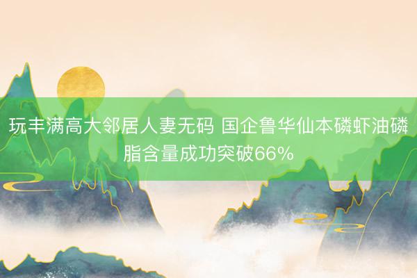 玩丰满高大邻居人妻无码 国企鲁华仙本磷虾油磷脂含量成功突破66%