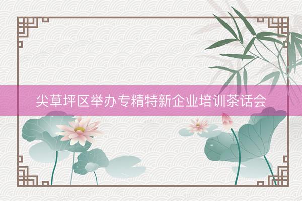 尖草坪区举办专精特新企业培训茶话会