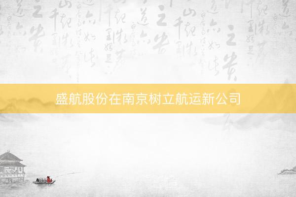 盛航股份在南京树立航运新公司