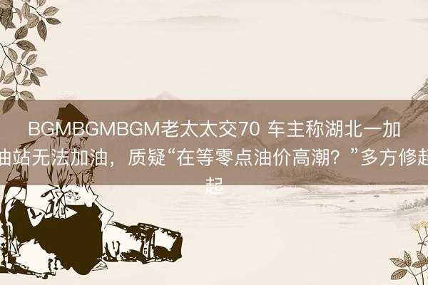 BGMBGMBGM老太太交70 车主称湖北一加油站无法加油，质疑“在等零点油价高潮？”多方修起