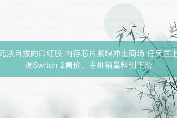 无法自拔的口红胶 内存芯片紧缺冲击商场 任天国上调Switch 2售价、主机销量料到下滑