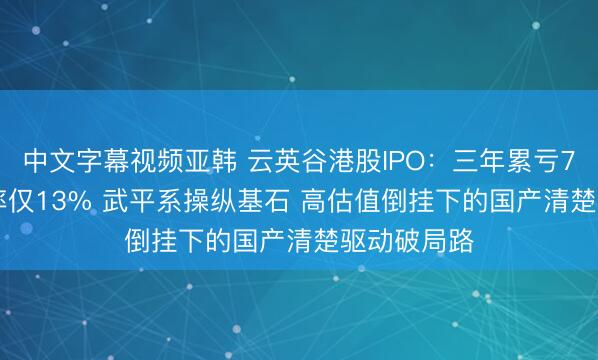 中文字幕视频亚韩 云英谷港股IPO：三年累亏7.7亿 毛利率仅13% 武平系操纵基石 高估值倒挂下的国产清楚驱动破局路