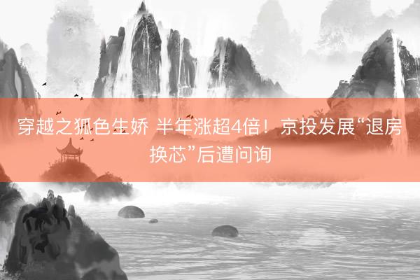 穿越之狐色生娇 半年涨超4倍！京投发展“退房换芯”后遭问询