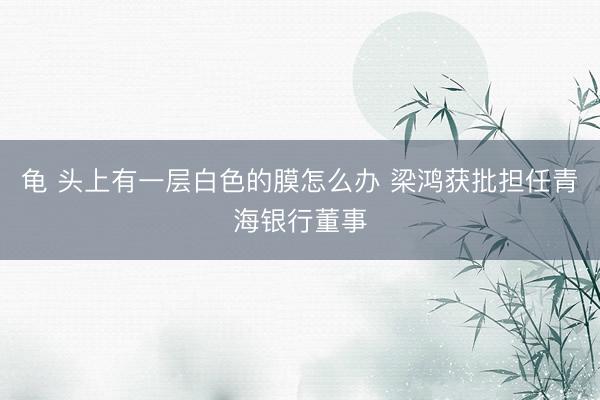 龟 头上有一层白色的膜怎么办 梁鸿获批担任青海银行董事